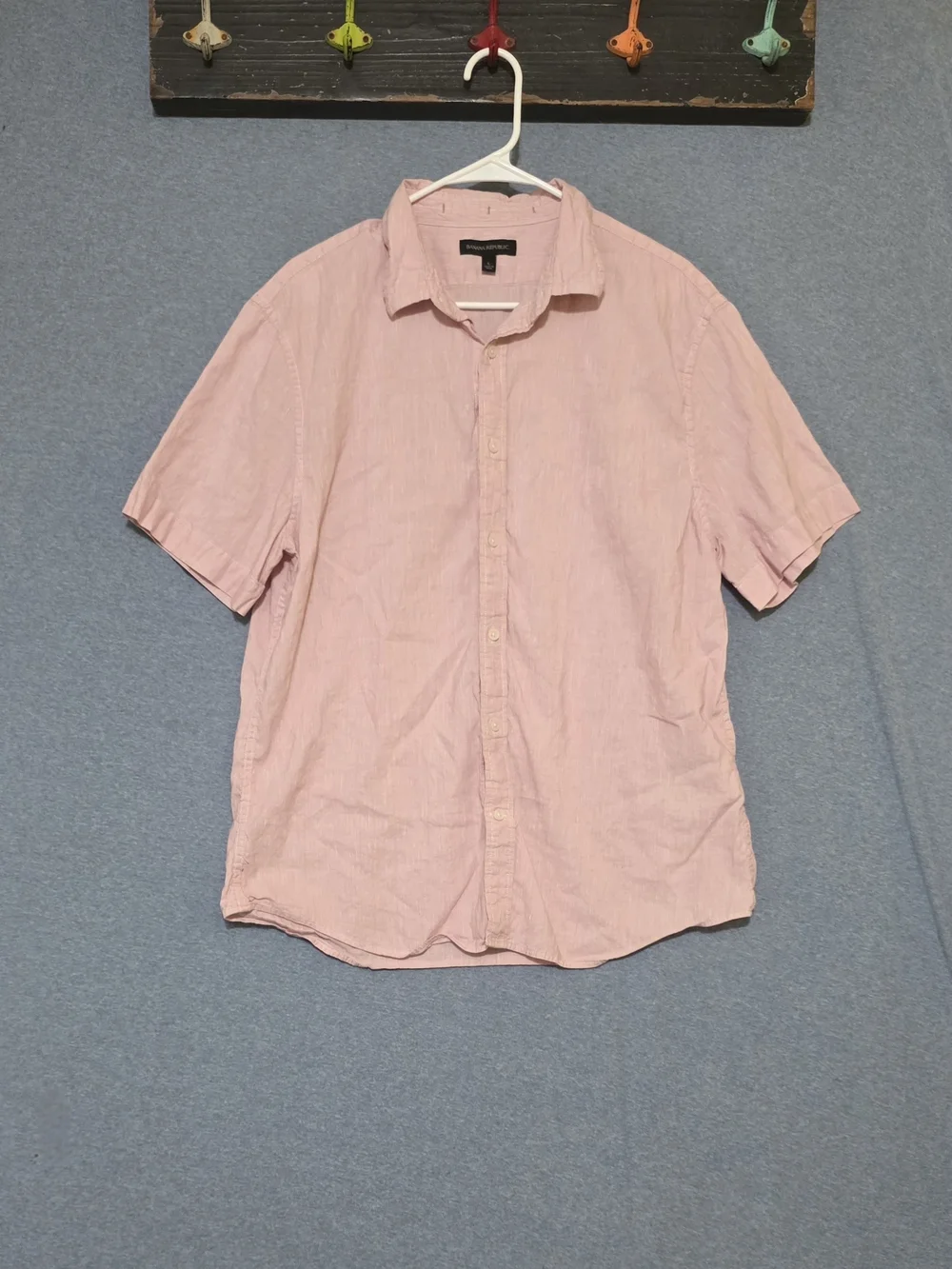 Banana Republic Linen Blend Short-Sleeve Button-Down Shirt